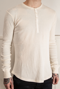 PM122-215 Grandpa Rib Shirt Ecru
